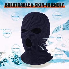 img 1 attached to 🧣 Stay Warm and Protected: 6-Piece Beanie Balaclava Set for Winter Sports