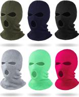 🧣 stay warm and protected: 6-piece beanie balaclava set for winter sports logo