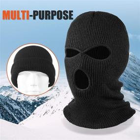 img 3 attached to 🧣 Stay Warm and Protected: 6-Piece Beanie Balaclava Set for Winter Sports