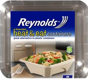 img 3 attached to Набор одноразовых контейнеров Reynolds Heat and Eat объемом 24 унции (9 штук)