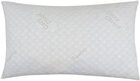 img 3 attached to King Size Deluxe Hypoallergenic Bamboo Shredded Memory Foam Pillow with Firmer Design - CozyCloud