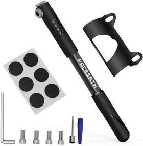 img 4 attached to 🚲 PACEARTH Mini Bike Pump with Glueless Puncture Repair Kit - High Pressure Hand Pump for Road & Mountain Bikes - Fits Both Presta and Schrader Valves - Portable and Compact Bicycle Tire Pump