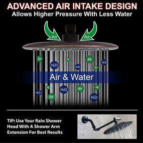 img 3 attached to 🚿 Enhanced Shower Experience with 9 Inch Waterfall Showerhead - High Flow, Extension Arm included, 2.5 GPM - Oil-Rubbed Bronze