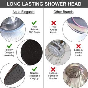 img 2 attached to 🚿 Enhanced Shower Experience with 9 Inch Waterfall Showerhead - High Flow, Extension Arm included, 2.5 GPM - Oil-Rubbed Bronze