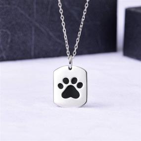 img 3 attached to 🐾 Подвеска из серебра 925 с лапкой: украшение для кремации для женщин - памятный подарок.