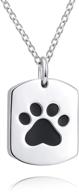 🐾 925 sterling silver paw urn necklace: cremation jewelry for women - memorial keepsake gift logo