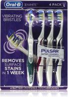 🦷 enhance your dental care with oral b 3d white luxe pulsar toothbrushes - get a 4 pack of battery powered brushes logo