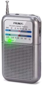 img 4 attached to 📻 PRUNUS DE333 Portable Pocket Transistor Radio - AM FM Radio with Signal Indicator, Battery Operated Small Walkman Radio for Best Reception, Headphone Jack & Speaker