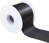 🎀 itisparkle 3" wide solid color double faced satin ribbon - 25 yards roll | ideal for chair sash | black logo