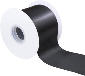 img 4 attached to 🎀 ITIsparkle 3" Wide Solid Color Double Faced Satin Ribbon - 25 Yards Roll | Ideal for Chair Sash | Black