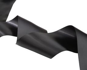 img 2 attached to 🎀 ITIsparkle 3" Wide Solid Color Double Faced Satin Ribbon - 25 Yards Roll | Ideal for Chair Sash | Black