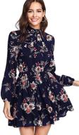 floerns womens flower sleeve multicolor women's clothing for dresses logo