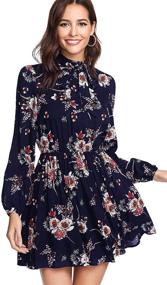 img 4 attached to Floerns Womens Flower Sleeve Multicolor Women's Clothing for Dresses