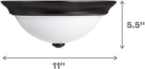 img 2 attached to 💡 Bronze Flushmount Lighting Fixture - Portage Bay 51383, 11-inch