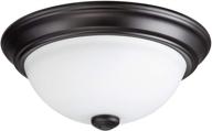 💡 bronze flushmount lighting fixture - portage bay 51383, 11-inch логотип