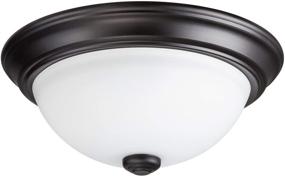 img 4 attached to 💡 Bronze Flushmount Lighting Fixture - Portage Bay 51383, 11-inch