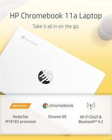 img 3 attached to Ноутбук HP Chromebook 11 дюймов (модель 2020 года) с аккумулятором на 15 часов работы - MediaTek MT8183, оперативная память 4 ГБ, накопитель eMMC 32 ГБ, 11,6-дюймовый HD-дисплей - ОС Chrome - снежно-белый цвет - 11a-na0021nr.