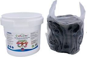 img 1 attached to 🎨 Genova Art CraftyClay: Professional-Grade Black Light Air Dry Modeling Clay - Ideal for Classroom and Detailed Art Works, 17.64 Oz (500gr) Higher Grade Texture, Soft & Lightweight Foam Clay