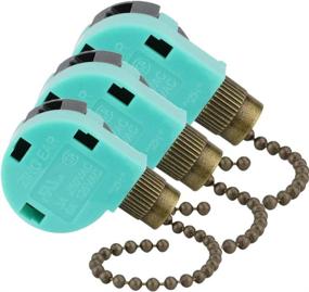 img 4 attached to Zing Ear ZE-268S6 Ceiling Fan Switch - 3 Speed, 4 Wire - Pull Chain Switch Replacement for Ceiling Fans & Wall Lights - Bronze Pull Chain Included