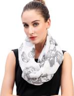 📷 lina & lily vintage camera loop infinity scarf: stylish lightweight accessory for women logo