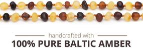 img 1 attached to 📿 Meraki Baltic Amber Necklace - Raw Unpolished Baroque Baltic Amber Necklace, Certified Genuine Multi-Color 12.5-Inch Baltic Amber Necklace