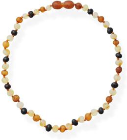 img 3 attached to 📿 Meraki Baltic Amber Necklace - Raw Unpolished Baroque Baltic Amber Necklace, Certified Genuine Multi-Color 12.5-Inch Baltic Amber Necklace