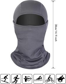 img 1 attached to 👨 Breathable Long Neck Cover for Men - 3 Pieces of Sun Protection Balaclava Face Masks for Summer Usage