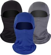 👨 breathable long neck cover for men - 3 pieces of sun protection balaclava face masks for summer usage logo