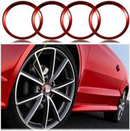 enhance your audi or bmw with xotic tech red sport racing style wheel hub ring cover - compatible with a3 a4 a5 q3 q5 q7 tt quattro or e36 e46 e90 e92 f30 f31 f34 f80 - set of 4pcs logo