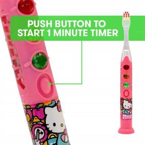 img 3 attached to Улучшите свою зубную рутину с электрической зубной щеткой Firefly Hello Kitty Ready Go.