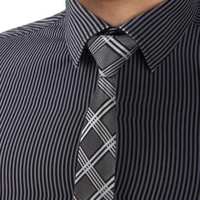 img 3 attached to 👔 Dan Smith Romance Plaid Microfiber Skinny Tie - Sleek & Stylish Slim Necktie for Men