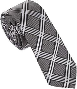 img 4 attached to 👔 Dan Smith Romance Plaid Microfiber Skinny Tie - Sleek & Stylish Slim Necktie for Men