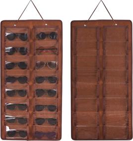 img 4 attached to 🕶️ RZMAYIS Sunglasses Organizer Wall Mounted Hanging Storage - 15 Slot Glasses Holder & Organizer