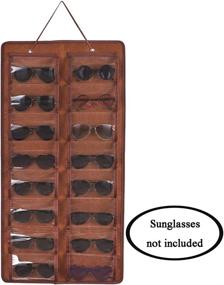 img 3 attached to 🕶️ RZMAYIS Sunglasses Organizer Wall Mounted Hanging Storage - 15 Slot Glasses Holder & Organizer