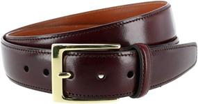 img 3 attached to Trafalgar Classic Cortina Leather Silver Men's Accessories for Belts
