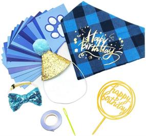 img 3 attached to 🐶 Neo LOONS Dog Birthday Bandana Set: Darling Dog Bow Tie Scarf, Crown Hat and Happy Birthday Banner Package - Ideal for Small to Medium Pet Dogs' Birthday Party Decorations and Supplies