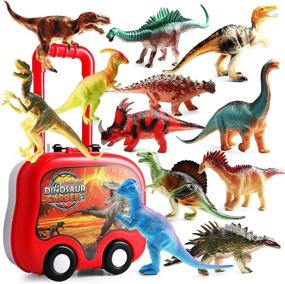 img 4 attached to Shopperals Dinosaur Luggage Detailed Dinosaurs