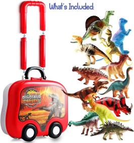 img 2 attached to Shopperals Dinosaur Luggage Detailed Dinosaurs