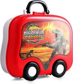 img 1 attached to Shopperals Dinosaur Luggage Detailed Dinosaurs