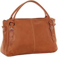 piel leather large handbag cross logo