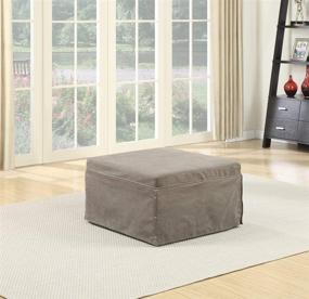 img 1 attached to 🛌 Convenience Concepts Designs4Comfort Folding Bed Ottoman: Space-Saving Taupe Ottoman Bed for Ultimate Convenience