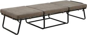 img 3 attached to 🛌 Convenience Concepts Designs4Comfort Folding Bed Ottoman: Space-Saving Taupe Ottoman Bed for Ultimate Convenience