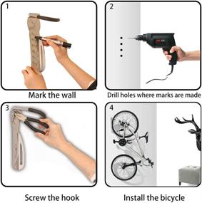 img 1 attached to 🚲 Wall-Mounted Bike Garage Storage Rack Hook – MTB Road Mountain Black Hanger