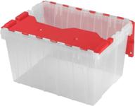 🎄 akro-mils 12 gallon clear/red holiday storage keepbox with attached lid – ultimate organization solution for holiday decor and belongings logo