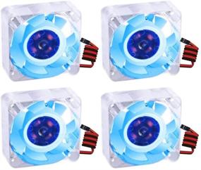 img 4 attached to GeeekPi 4pcs Raspberry Pi Cooling Fan Set - Quiet, Efficient 40x40x10mm 4010 Fans for Raspberry Pi 4 Model B, 3B+/3B/2B - DC 5V 3.3V Brushless CPU Cooler Radiator (Blue)