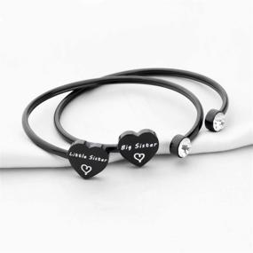 img 2 attached to 👧 PLITI Little Sister Bracelets - Friendship Jewelry for Girls