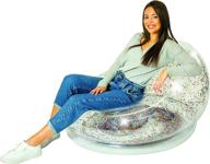 versatile air candy glitter inflatable chair for indoor and outdoor use, multi-color логотип