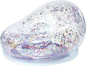 img 3 attached to Versatile Air Candy Glitter Inflatable Chair for Indoor and Outdoor Use, Multi-Color