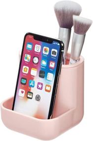 img 4 attached to 💄 iDesign Cade Plastic Vanity Center for Makeup Brushes, Office Supplies, Jewelry, and Cosmetics - Matte Blush Finish - Ideal for Drawer, Bathroom, Countertop, Desk, Vanity