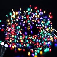 132ft 300 led battery operated christmas string lights - multicolor fairy lights for outdoor/indoor decor, waterproof and versatile for weddings, parties, bedrooms, and gardens логотип